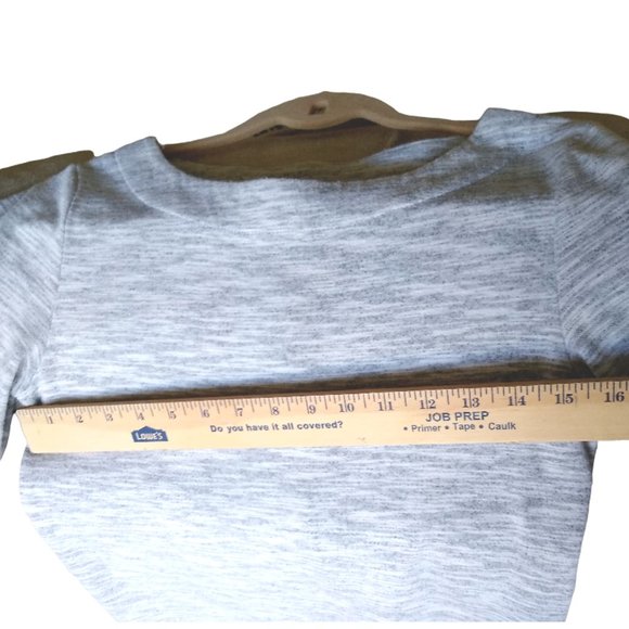 Faded Glory Dress Knit Straight Dress Sz 4-6 Soft Gray with Elbow Length Sleeves - Picture 5 of 6